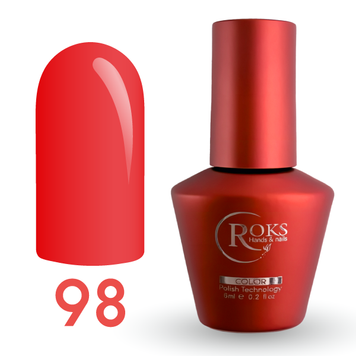 Гель лак - Без ТРО Roks 6 ml. №98 - Світлий кораловий яскравий COLR98 фото