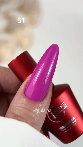 Гель лак - Без ТРО Roks 6 ml. №51 - Яскраво-фіолетовий COLR51 фото