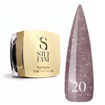 Light Acryl Gel Steffani 10 ml (Рідкий Акрил гель) №20 - Коричнево-рожевий з шимером steflightacryl20 фото