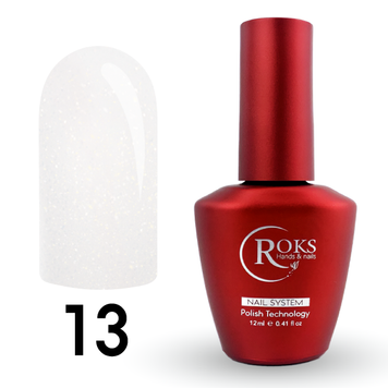 Cover Base - Без ТРО ROKS 12ml. №13 - Молочно-біла із золотим шимером CBR12013 фото