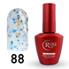 Cover Base - Без ТРО ROKS 12ml. №88 - Молочна з блакитно-жовтою поталлю CBR12088 фото