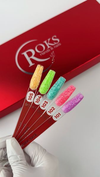 Cover Base - Без ТРО ROKS 50ml. №105 - Блідо-жовта із пластівцями CBR50105 фото