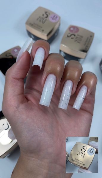 Light Acryl Gel Steffani 30 ml (Рідкий Акрил гель) №11 - Молочний з срібною поталлю steflightacryl30-11 фото