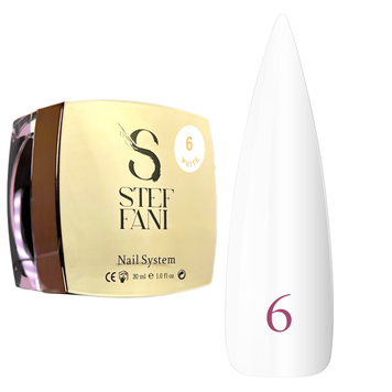 Acryl Gel - Без ТРО Steffani 30 ml. (Баночка) №6 - Білий SAGelb30-06 фото