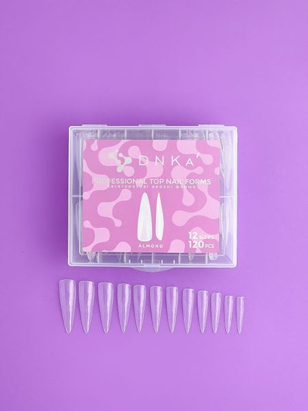 Верхні форми DNKa' Top Nail Forms Short Almond,120pcs FDNKASA фото