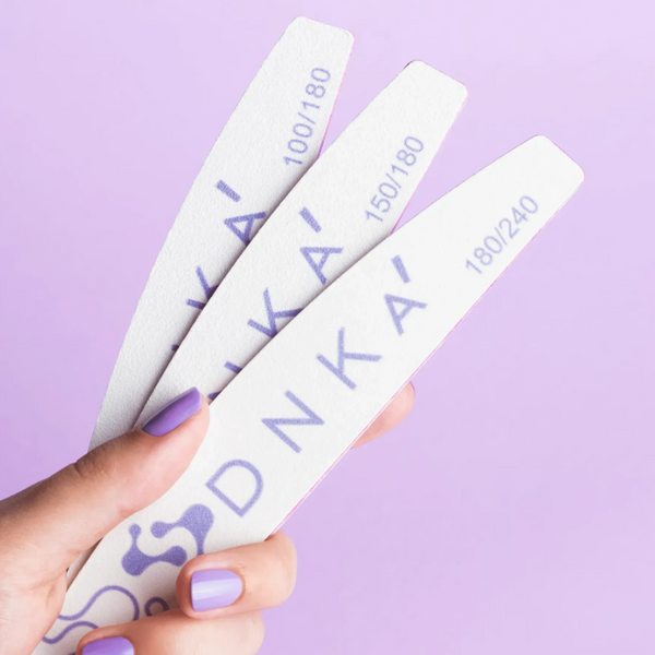 NAIL FILE "DNKa", HALF MOON 100/180 grit NFD10-18 фото