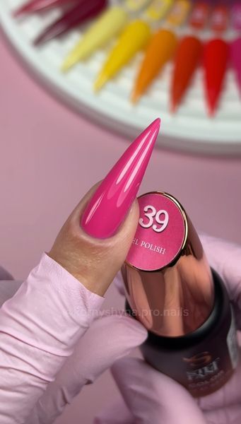 Гель лак - Без ТРО Steffani Color Gel polish №39 (9мл) - Яскраво-рожевий SGP09-39 фото