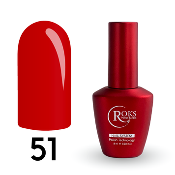 Cover Base - Без ТРО ROKS 8ml. №51 - Класична червона CBR8051 фото