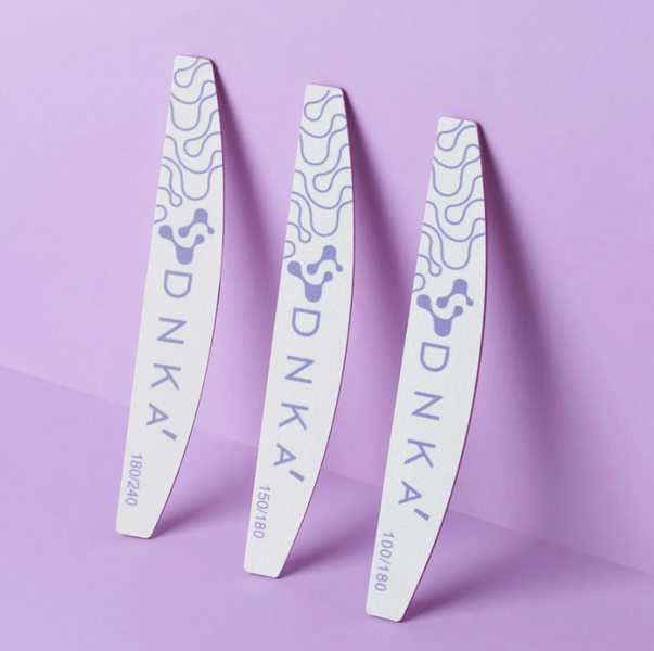 NAIL FILE "DNKa", HALF MOON 180/240 grit NFD18-24 фото