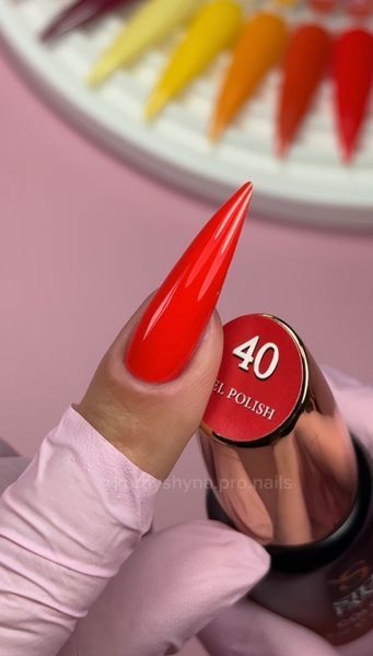 Гель лак - Без ТРО Steffani Color Gel polish №40 (9мл) - Червонувато-оранжевий SGP09-40 фото