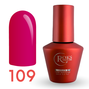 Гель лак - Без ТРО Roks 6 ml. №109 - Неоновий Barbie COLR109 фото