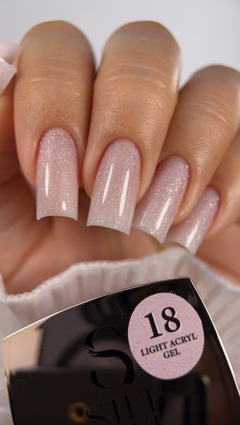 Light Acryl Gel Steffani 30 ml (Рідкий Акрил гель) №18 - Бежевий з шимером steflightacryl30-18 фото