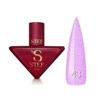 Rubber Base French(17 мл). №43 - Ніжно-лілова з шимером SCB17-43 фото