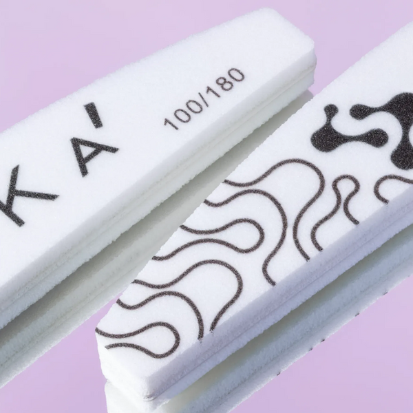 NAIL BUFFER "DNKa", HALF MOON 100/180 grit NBD10-18 фото