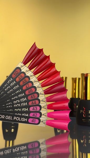 Гель лак - Без ТРО YOU POSH (7 ml). №50 - Темно-червоний colorposh50 фото
