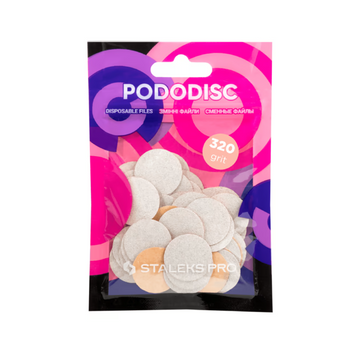 Змінні файли білі PODODISC STALEKS PRO M 320 грит (50 шт) PDF-20-320w фото