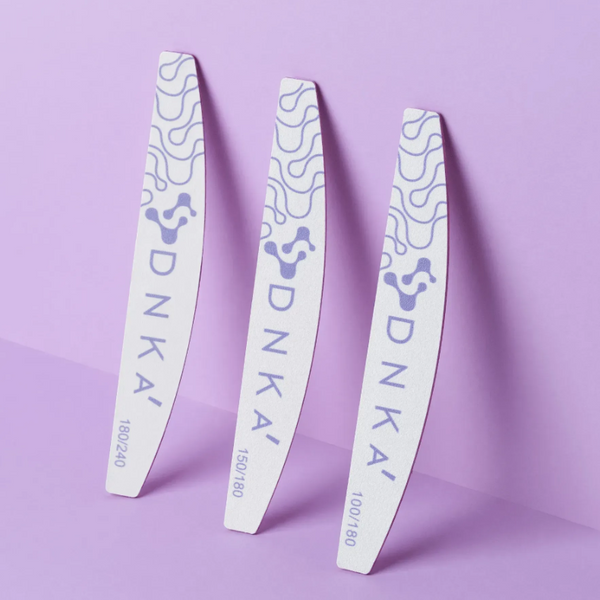 Пилка для нігтів DNKa' Half Moon 100/180 грит, 25 шт NFD10-18-1 фото