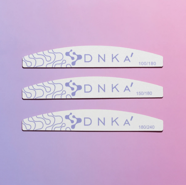 Пилка для нігтів DNKa' Half Moon 180/240 грит, 25 шт. NFD18-24-1 фото
