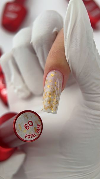 Cover Base - Без ТРО ROKS 30ml. №60 - Насичена молочна із золотю поталлю CBR30060 фото