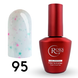 Cover Base - Без ТРО ROKS 12ml. №95 - Молочна із рожево-бірюзовими крапками CBR12095 фото