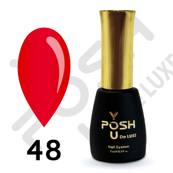 Гель лак - Без ТРО YOU POSH (7 ml). №48 - Світло-червоний colorposh48 фото