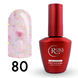 Cover Base - Без ТРО ROKS 12ml. №80 - Ніжно-рожева із рожево-голубою поталлю CBR12080 фото