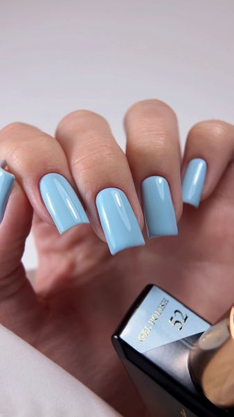 Гель лак - Без ТРО Steffani Color Gel polish №52 (9мл) - Пастельно-блакитний SGP09-52 фото