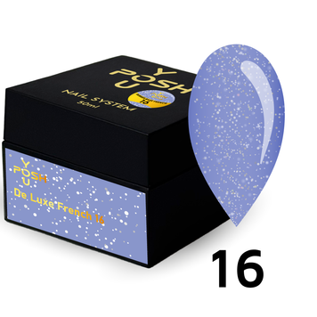 Cover Base - Без ТРО YOU POSH (50 ml). №16 - Волошкова з срібним шимером baseposh50016 фото