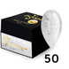 Cover Base - Без ТРО YOU POSH (30 ml). №50 - Напівпрозора молочна з срібною поталлю baseposh30050 фото 1