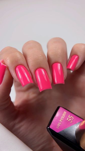 Гель лак - Без ТРО Steffani Color Gel polish №55 (9мл) - Яскравий світло-рожевий SGP09-55 фото
