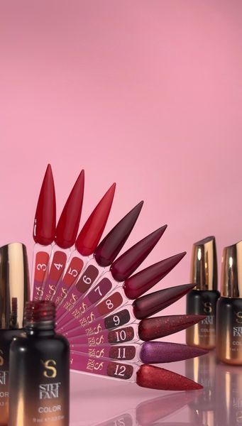 Гель лак - Без ТРО Steffani Color Gel polish №8 (9мл) - Бордовий із червоним відтінком SGP09-08 фото