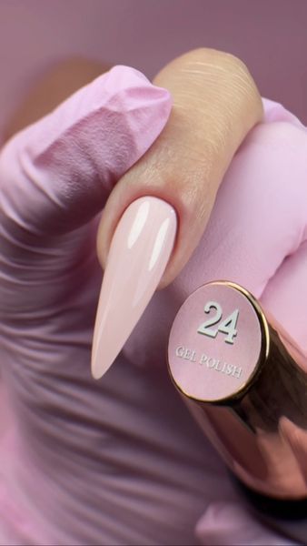 Гель лак - Без ТРО Steffani Color Gel polish №24 (9мл) - Світло-бежевий з рожевим підтоном з шимером SGP09-24 фото