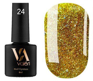 Світловідбиваючий Гель лак Valeri Flash, 6 ml №24 VFl6-24 фото