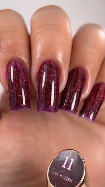 Гель лак - Без ТРО Steffani Color Gel polish №11 (9мл) - Малиновий з шимером SGP09-11 фото