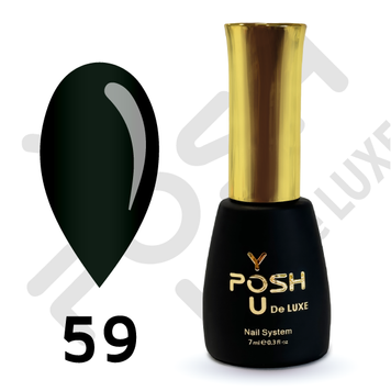 Гель лак - Без ТРО YOU POSH (7 ml). №59 - Темно-зелений colorposh59 фото