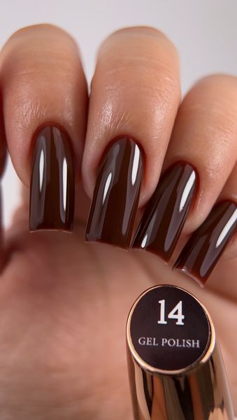 Гель лак - Без ТРО Steffani Color Gel polish №14 (9мл) - Шоколадний SGP09-14 фото