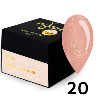 Cover Base - Без ТРО YOU POSH (50 ml). №20 - Світло-бежева з золотим шимером baseposh50020 фото
