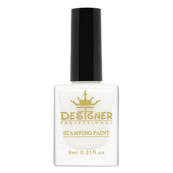 Stamping Paint №2 (Біла), 9 мл. - лак фарба Designer d646 фото