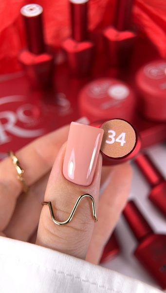 Гель лак - Без ТРО Roks 6 ml. №34 - Пастельний бежевий COLR34 фото
