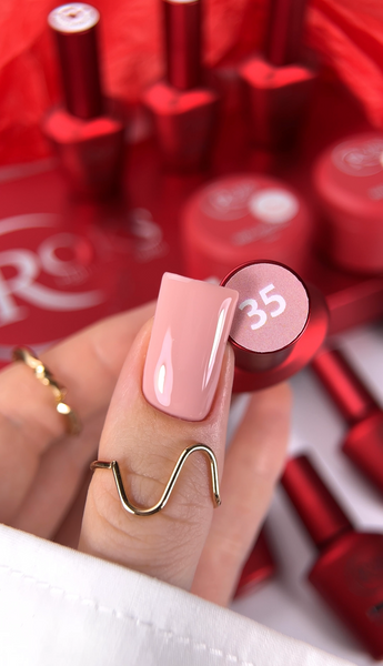 Гель лак - Без ТРО Roks 6 ml. №35 - Пастельний бежевий з приглушеним рожевим підтоном COLR35 фото