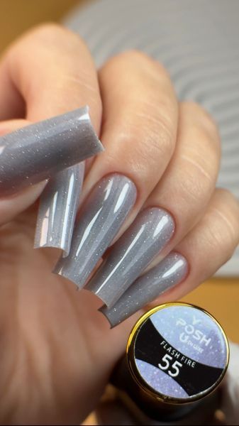 Cover Base - Без ТРО YOU POSH 12 ml. №55 - Світла сіра світловідбиваюча baseposh12055 фото