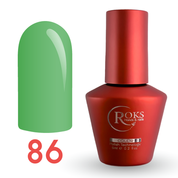 Гель лак - Без ТРО Roks 6 ml. №86 - М'ятний COLR86 фото