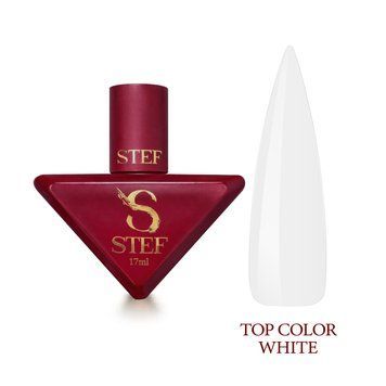 Top COLOR STEFFANI 17 ml White (Кольоровий топ - Білий) topwhite17 фото